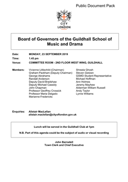 Board of Governors of the Guildhall School of Music and Drama