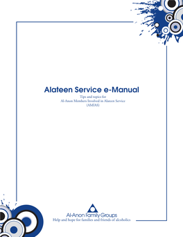 Alateen Service E-Manual Tips and Topics for Al‑Anon Members Involved in Alateen Service (AMIAS)