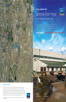 Centennial Airport Hangar 8551 SOUTH AVIATOR LANE, ENGLEWOOD, CO 80112