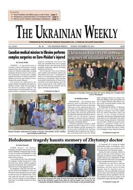 Holodomor Tragedy Haunts Memory of Zhytomyr Doctor by Zenon Zawada Dr