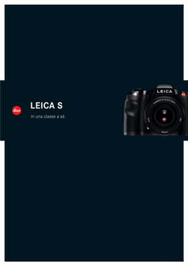 LEICA S in Una Classe a Sé