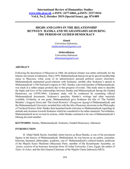 2477-6866, P-ISSN: 2527-9416 Vol.4, No.2, October 2019 (Special Issue), Pp