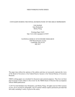 Contagion During the Initial Banking Panic of the Great Depression
