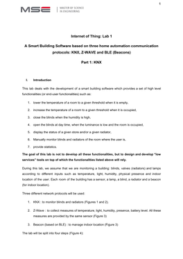 KNX, Z-WAVE and BLE (Beacons)