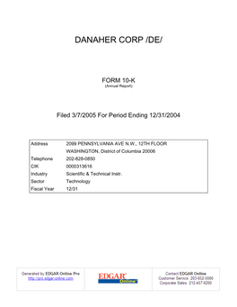 Danaher Corp /De