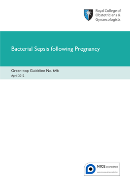 Bacterial Sepsis Following Pregnancy