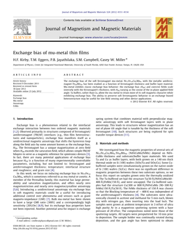 Exchange Bias of Mu-Metal Thin Films