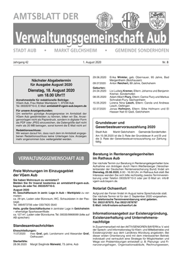 Amtsblatt August 2020