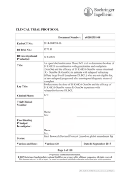 Clincal Trial Protocol