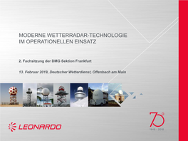 Moderne Wetterradar-Technologie Im Operationellen Einsatz