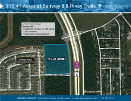 ±10.41 Acres at Beltway 8 & Piney Trails