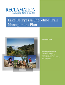 Lake Berryessa Shoreline Trail Management Plan