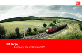 DB Cargo Company Presentation 2019 Agenda