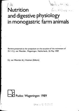 0 and Digestive Physiology in Monogastric Farm Animals