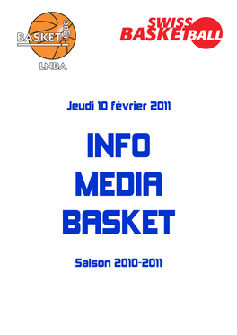 Jeudi 10 Février 2011 Saison 2010-2011
