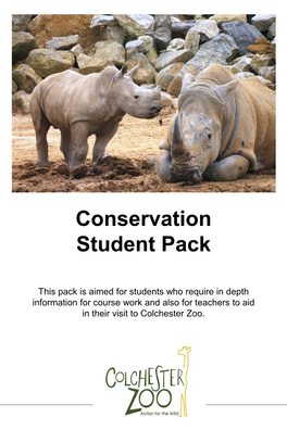 Conservation Student Pack