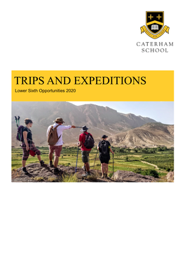 TRIPS and EXPEDITIONS Lower Sixth Opportunities 2020