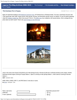 Legeros Fire Blog Archives 2006-2015