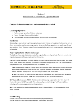 Section I Introduction to Futures and Options Markets Chapter 5