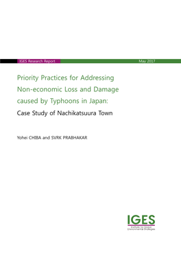 Priority Practices for Addressing Non-Economic Loss and Damage Caused by Typhoons in Japan: Case Study of Nachikatsuura Town