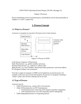 1. Process Concept