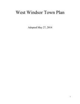 West Windsor Town Plan