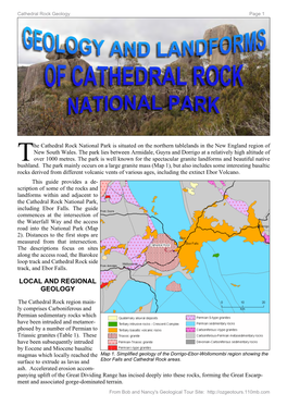 Cathedral Rock Geology Page 1