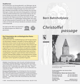 Bern Christoffelpassage Faltblatt