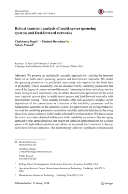 Robust Transient Analysis of Multi-Server Queueing Systems and Feed-Forward Networks