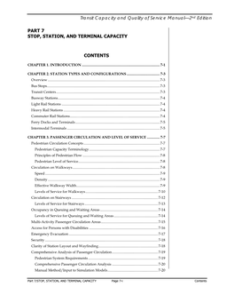 Transit Capacity and Quality of Service Manual—2Nd Edition PART