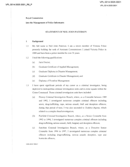 Exhibit RC0008 Statement of Assistant Commissioner Neil Paterson, 22