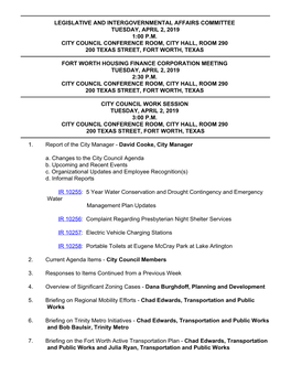 Electronic Council Packet for 04-02-2019