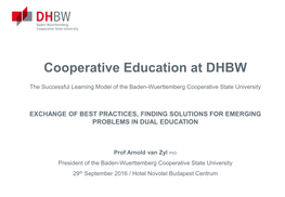 Cooperative Education at DHBW