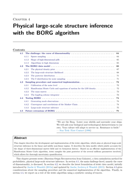 Physical Large-Scale Structure Inference with the BORG Algorithm