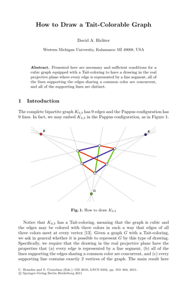 How to Draw a Tait-Colorable Graph 355