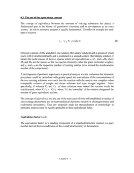 6.3 the Use of the Equivalence Concept