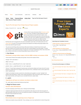 Tips for Pro Git Users from 8 Open Source Project Leaders | Linux.Com