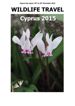 Wildlife Travel Cyprus Winter 2015