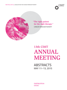 Annual Meeting Abstracts May 11–13, 2015