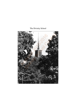 Archived 2015/2016 Divinity School Catalog