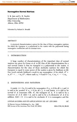 Nonnegative Normal Matrices