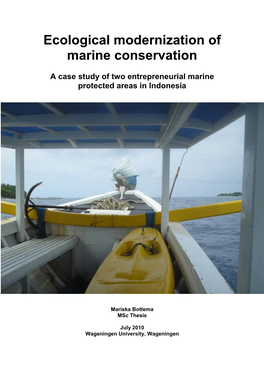 Ecological Modernization of Marine Conservation