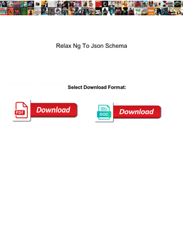 Relax Ng to Json Schema