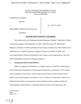 Case 3:07-Cv-01230-P Document 21 Filed 12/19/08 Page 1 of 15 Pageid 214