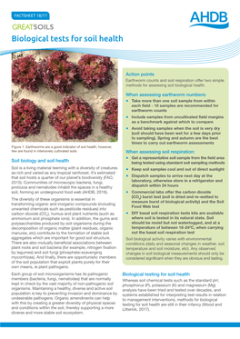 Biological Tests for Soil Health