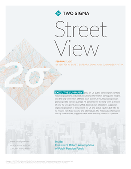 Inside: Investment Return Assumptions of Public Pension Funds