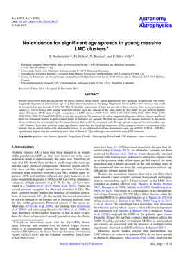 No Evidence for Significant Age Spreads in Young Massive LMC