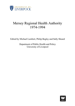 Mersey Regional Health Authority 1974-1994