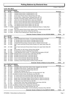 Polling Stations by Electoral Area