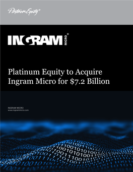 Platinum Equity to Acquire Ingram Micro for $7.2 Billion